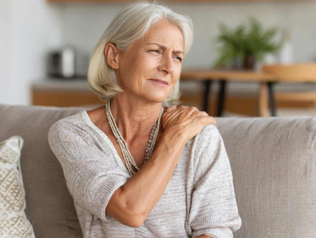 woman having problems with arthrosis